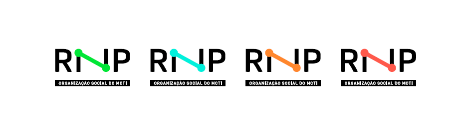 Nova marca da RNP em várias cores