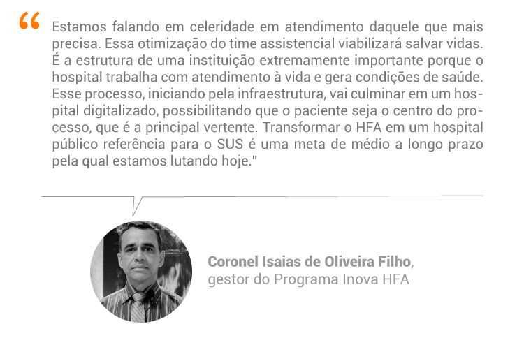 Coronel Isaias de Oliveira Filho, gestor do Programa Inova HFA