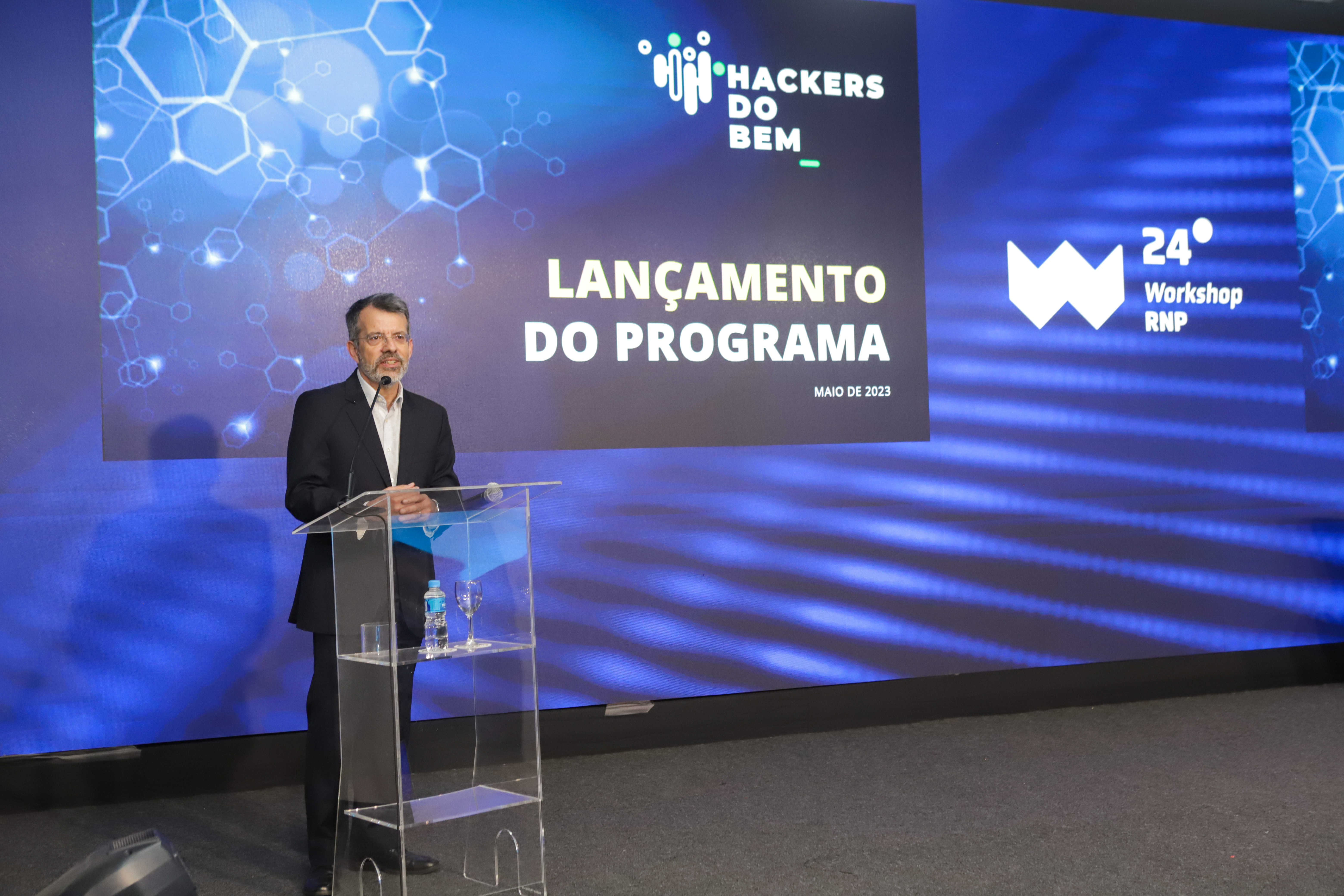 Nelson Simões, diretor-geral da RNP, durante lançamento do Hackers do Bem. Foto: Eduardo Tadeu / Divulgação RNP