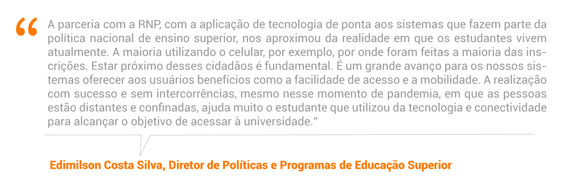 Edimilson Costa Silva, diretor de Políticas e Programas de Educação Superior